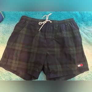 Tommy Hilfiger NAVY BLUE Swim Trunks MENS MEDIUM